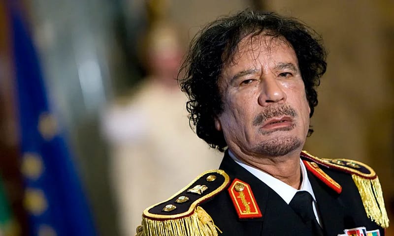 Libyan leader Moammar Gadhafi , pictured in Rome in 2009.