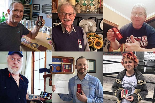 Some of those for whom Scott has acquired medals.
